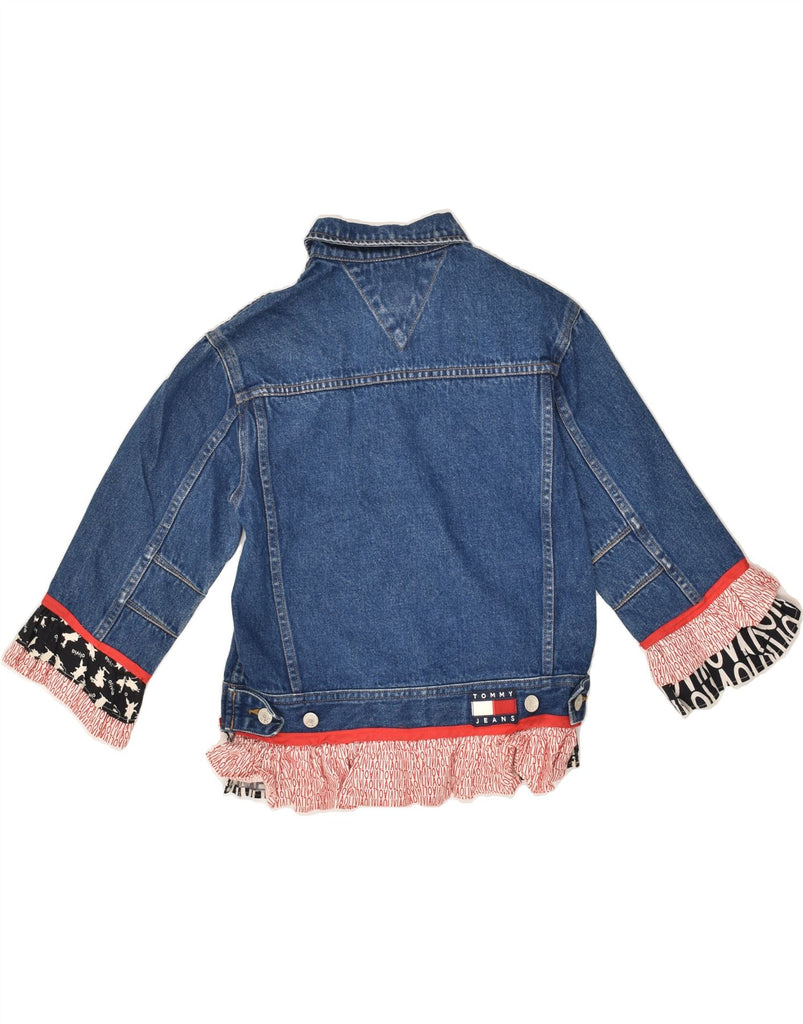 TOMMY HILFIGER Girls Denim Jacket 7-8 Years Small Blue Cotton | Vintage Tommy Hilfiger | Thrift | Second-Hand Tommy Hilfiger | Used Clothing | Messina Hembry 