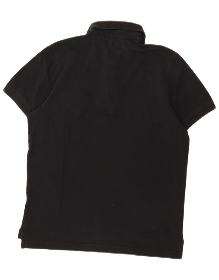 Tommy Hilfiger Mens Slim Fit Polo Shirt Medium Black