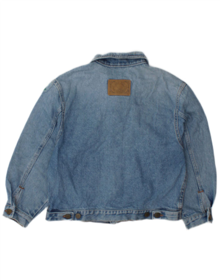 Benetton Boys Denim Jacket 7-8 Years Large Blue Cotton