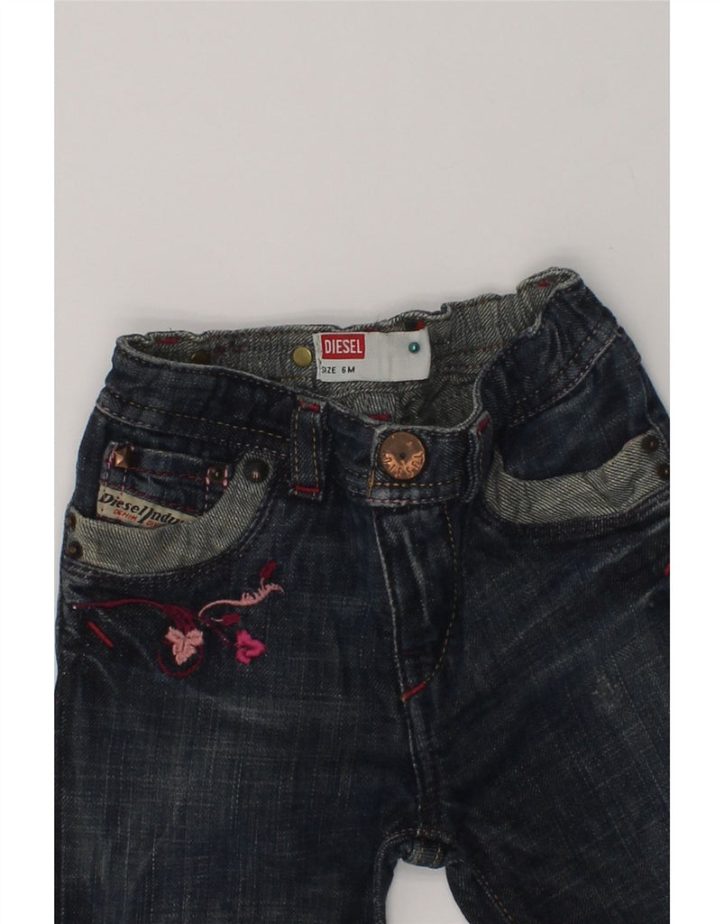 DIESEL Baby Girls Straight Jeans 3-6 Months W18 L8  Navy Blue Cotton | Vintage Diesel | Thrift | Second-Hand Diesel | Used Clothing | Messina Hembry 