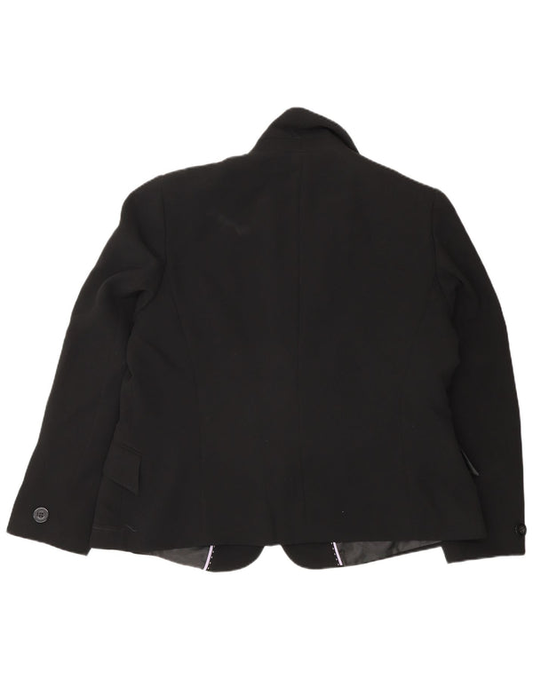 Marks & Spencer Womens 1 Button Blazer Jacket UK 18 XL Black