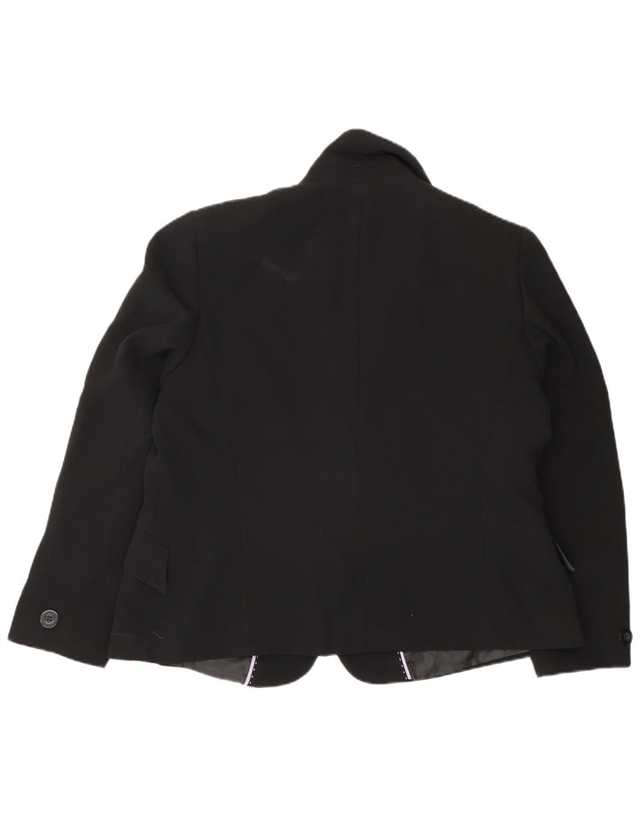 Marks & Spencer Womens 1 Button Blazer Jacket UK 18 XL Black