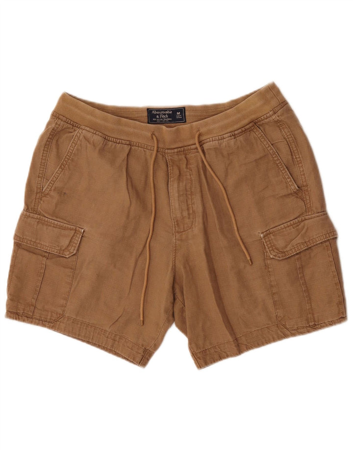 Abercrombie & Fitch Mens Cargo Shorts Medium W32  Brown Linen