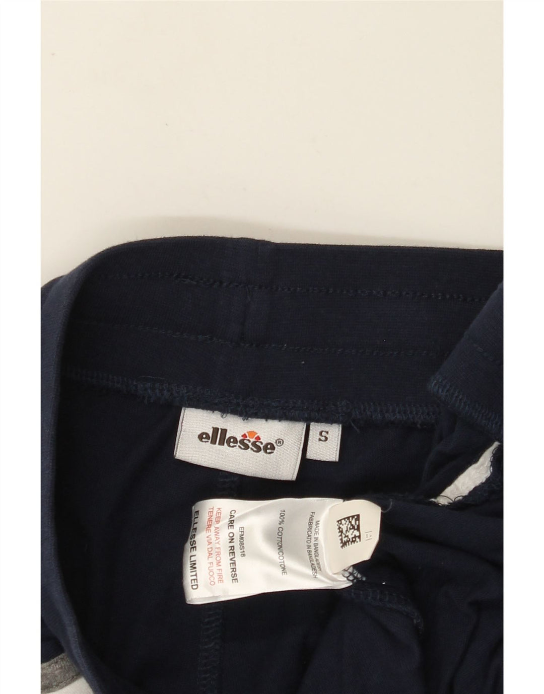 ELLESSE Mens Graphic Sport Shorts Small  Navy Blue Cotton