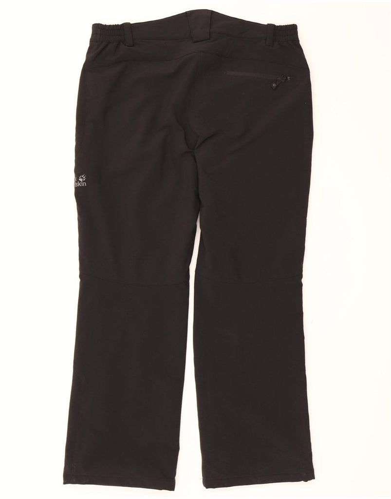 JACK WOLFSKIN Womens Graphic Windbreaker Trousers EU 22 2XL W36 L30 Black Vintage Jack Wolfskin and Second-Hand Jack Wolfskin from Messina Hembry 