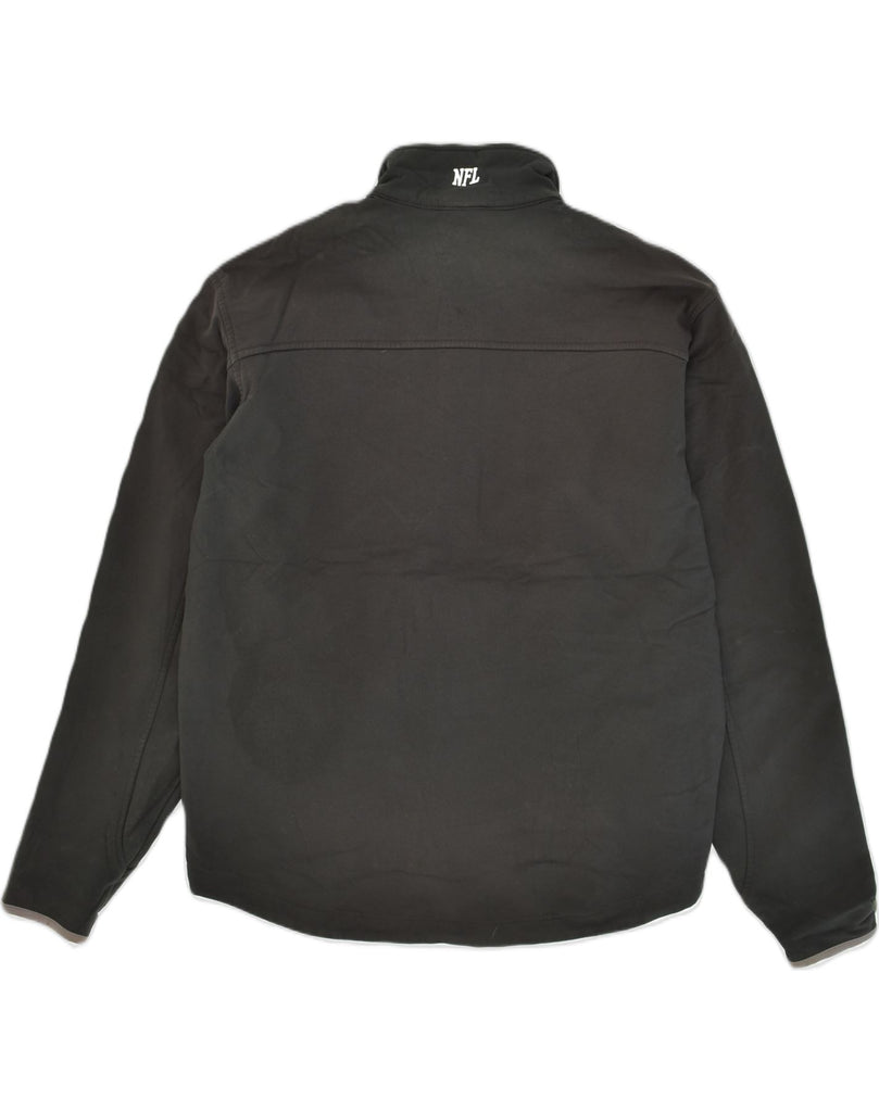 NFL Mens Tracksuit Top Jacket Large Black Polyester | Vintage NFL | Thrift | Second-Hand NFL | Used Clothing | Messina Hembry 