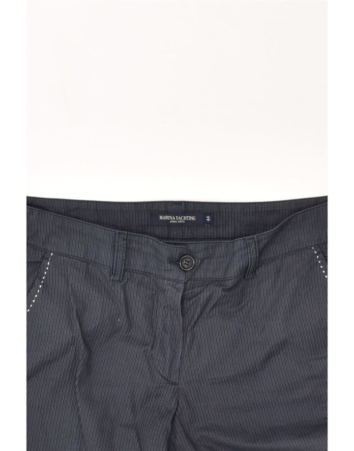MARINA YACHTING Womens Slim Chino Trousers IT 44 Medium W30 L30  Navy Blue | Vintage Marina Yachting | Thrift | Second-Hand Marina Yachting | Used Clothing | Messina Hembry 