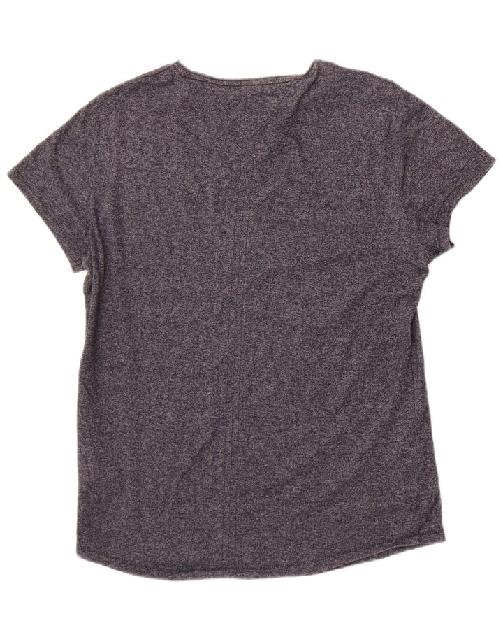 Tommy Hilfiger Mens T-Shirt Top Medium Navy Blue Flecked Cotton