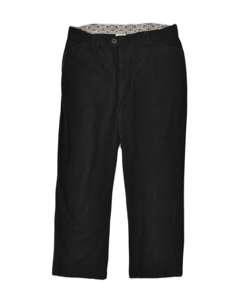 LEE Womens Straight Casual Trousers US 14 XL W34 L28  Black Cotton | Vintage Lee | Thrift | Second-Hand Lee | Used Clothing | Messina Hembry 