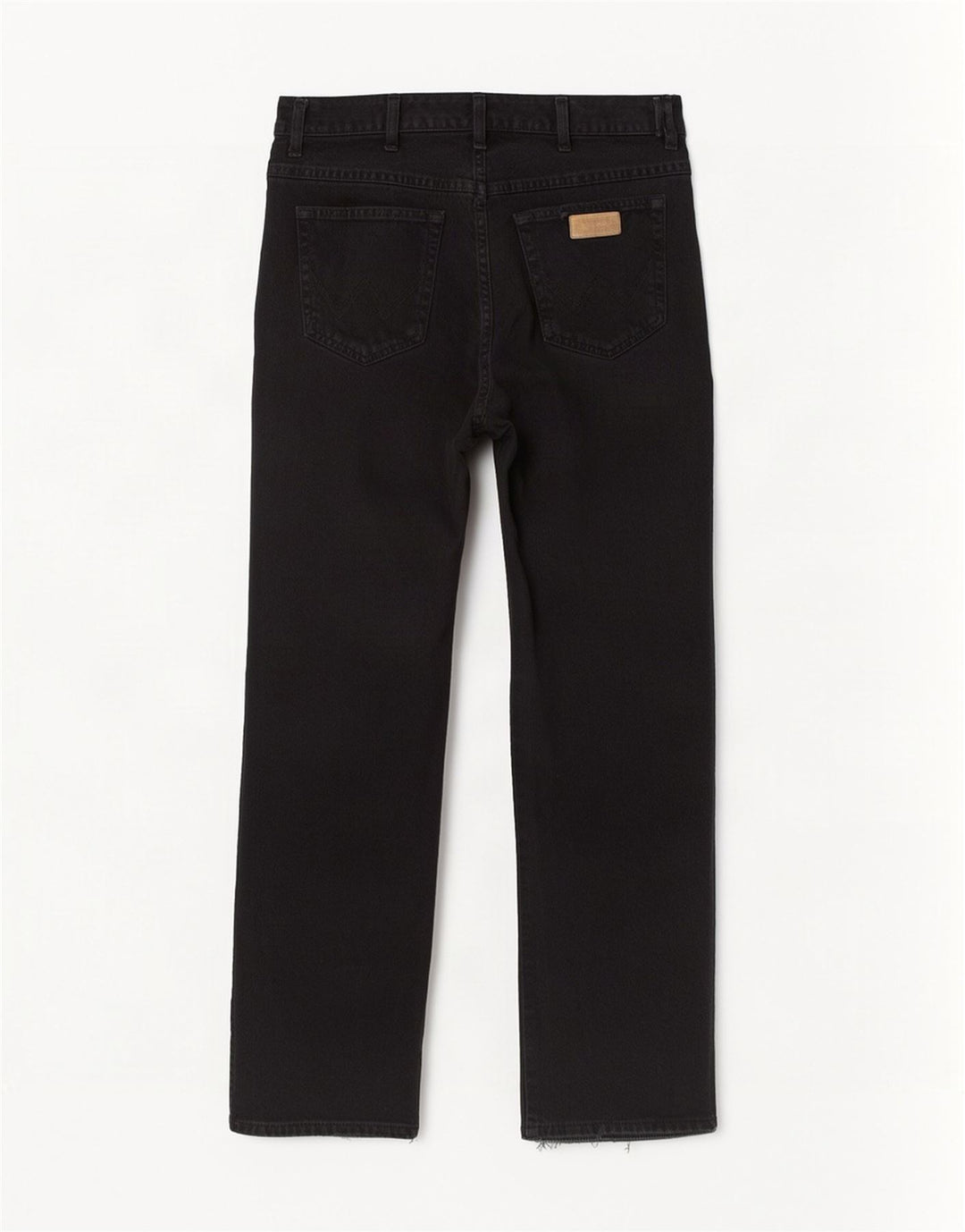 Wrangler Mens Texas Straight Jeans W36 L32 Black Cotton