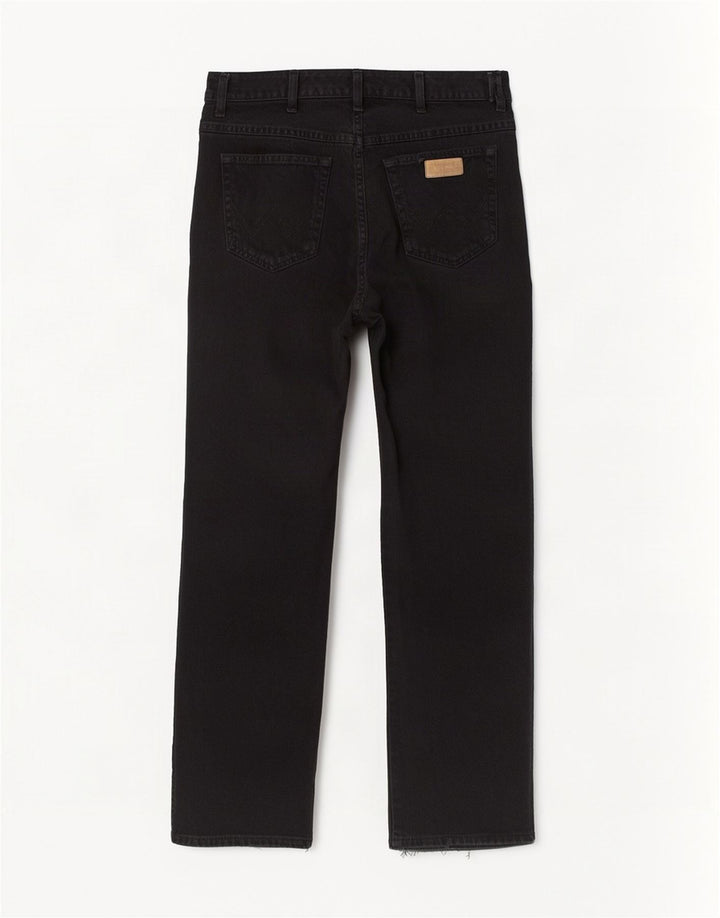 Wrangler Mens Texas Straight Jeans W36 L32 Black Cotton