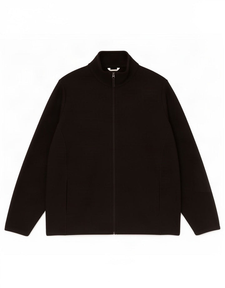 Marks & Spencer Womens Oversized Fleece Jacket UK 24 4XL Black Polyester