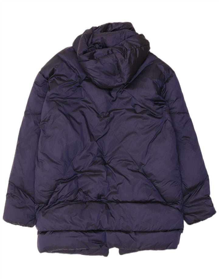 Canadian Womens Hooded Padded Jacket UK 14 Medium Navy Blue