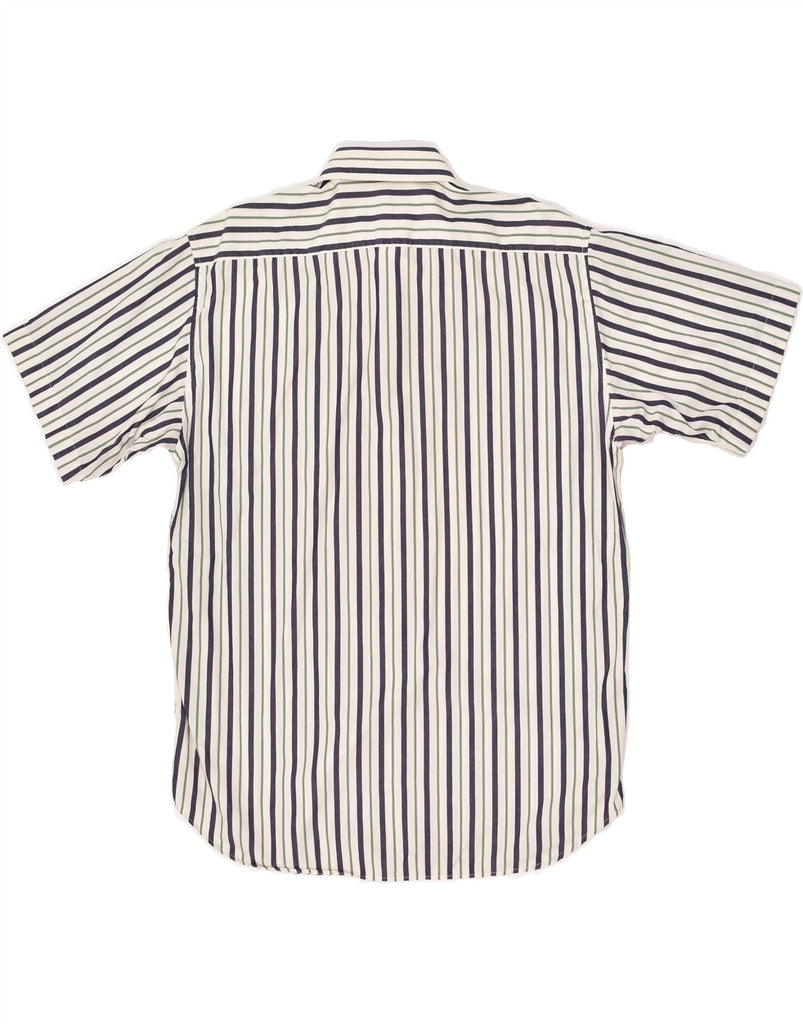 CACHAREL Mens Short Sleeve Shirt Size 15 3/4 40 Medium White Striped | Vintage Cacharel | Thrift | Second-Hand Cacharel | Used Clothing | Messina Hembry 