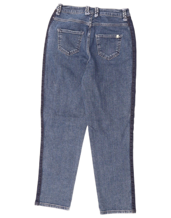 Ted Baker Womens High Waist Tapered Jeans W26 L25 Blue Colourblock Cotton