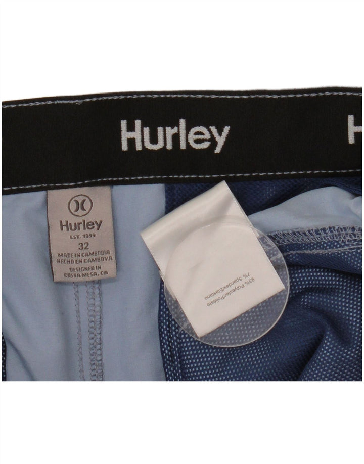 Hurley Mens Chino Shorts W32 Medium Blue Polyester
