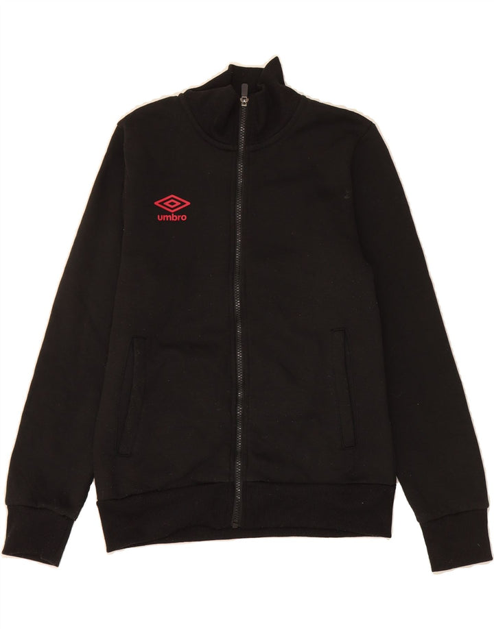 UMBRO Womens Tracksuit Top Jacket UK 10 Small Black Cotton Vintage Umbro and Second-Hand Umbro from Messina Hembry 