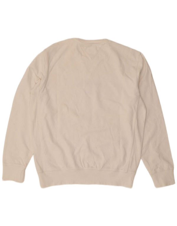 Tommy Hilfiger Mens Graphic Regular Fit Sweatshirt Jumper Large White