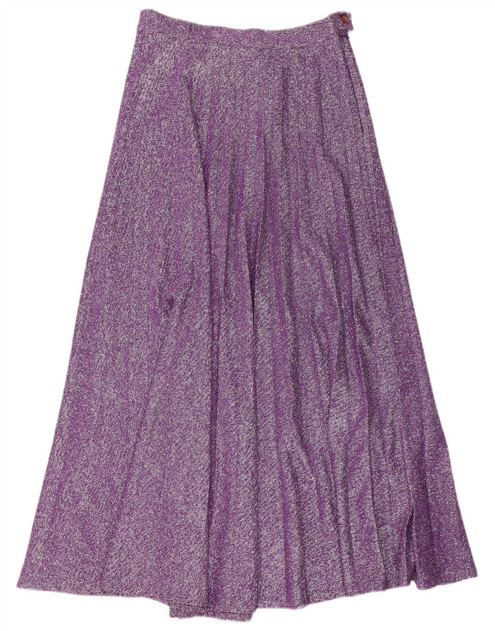 Vintage Womens Maxi Skirt W30 Medium Purple Flecked