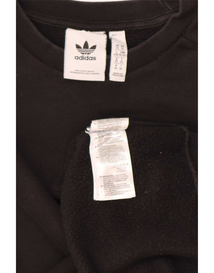 Adidas Mens Sweatshirt Jumper XL Black Cotton