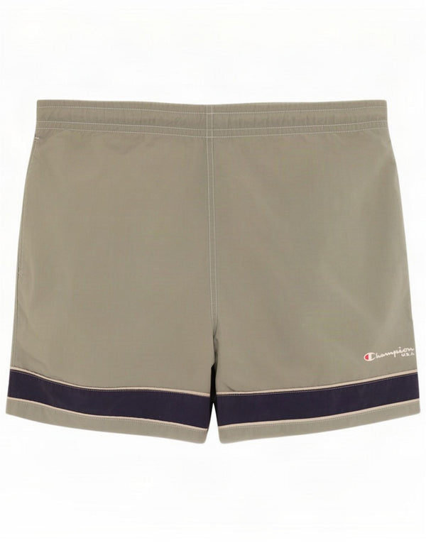 Champion Mens Swimming Shorts XL Green Colourblock