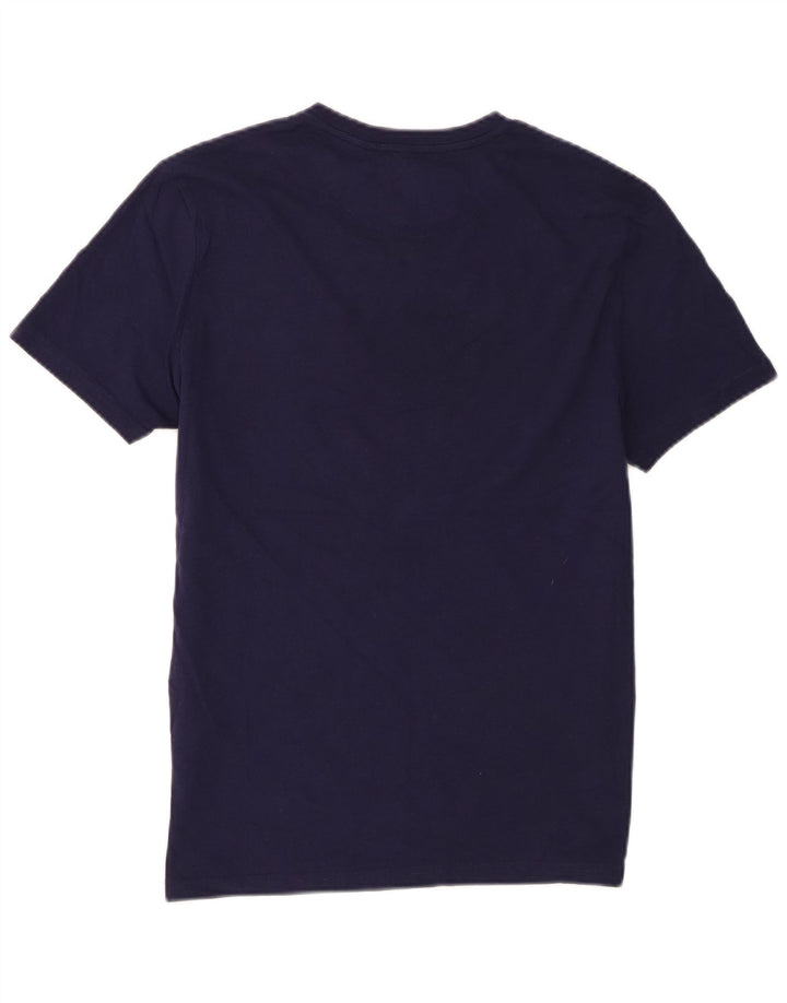 Lyle & Scott Mens T-Shirt Top Small Navy Blue Cotton