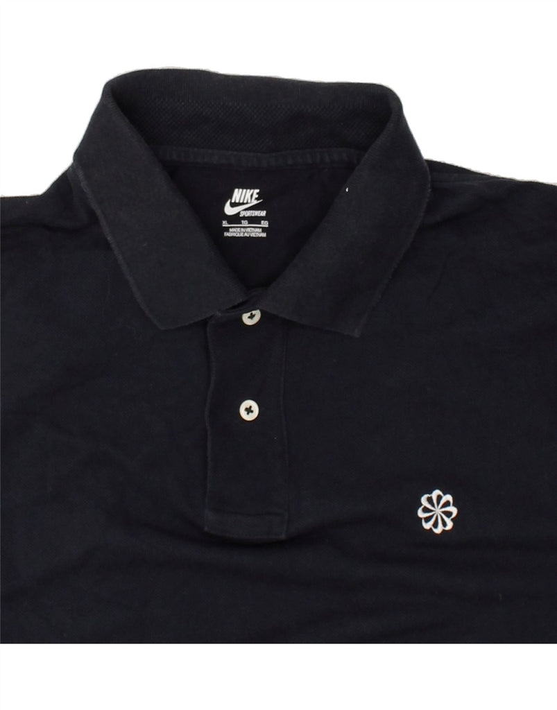 NIKE Mens Polo Shirt XL Navy Blue Cotton | Vintage Nike | Thrift | Second-Hand Nike | Used Clothing | Messina Hembry 