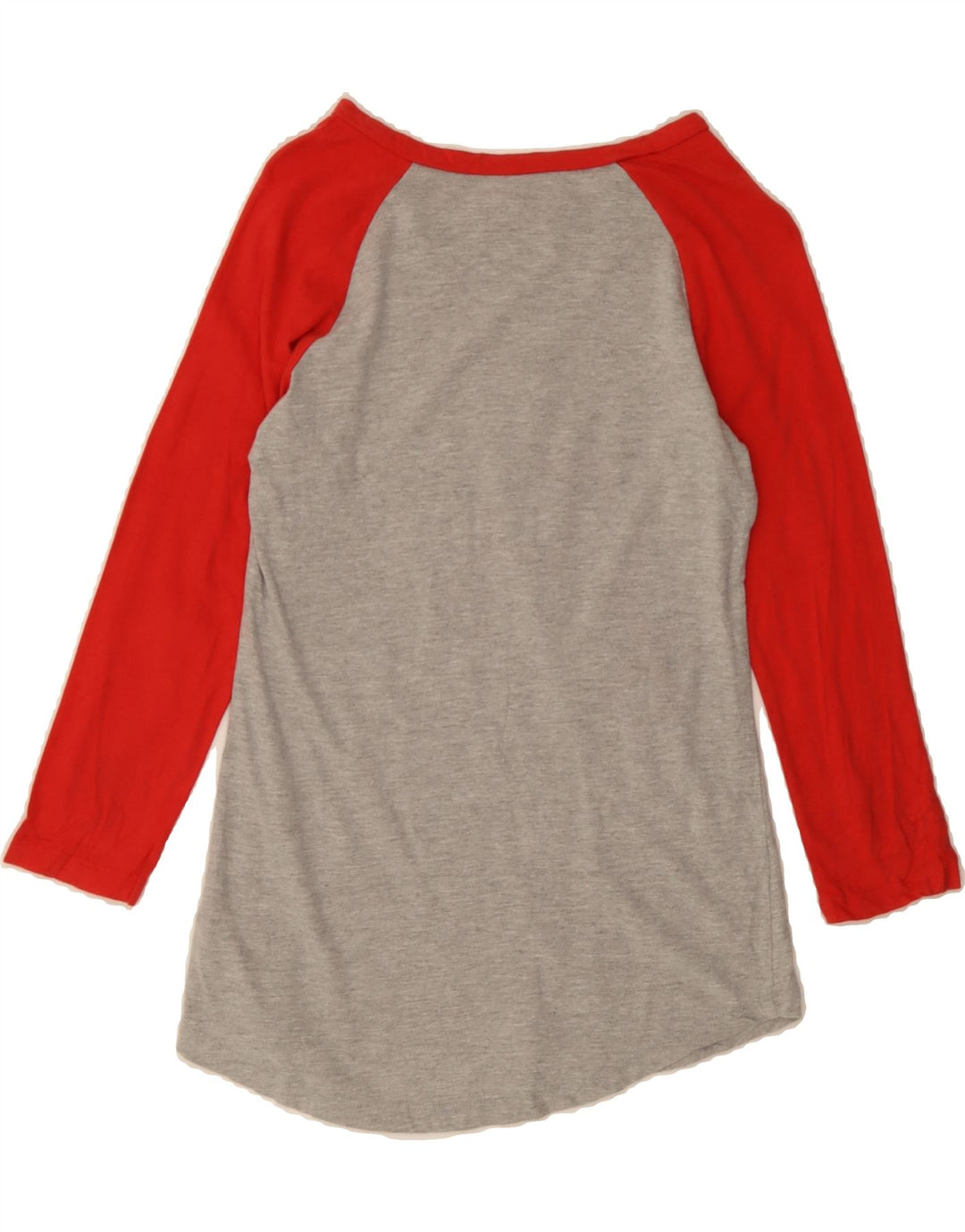 GENUINE MERCHANDISE Womens Graphic Top 3/4 Sleeve UK 10 Small Grey Vintage Genuine Merchandise and Second-Hand Genuine Merchandise from Messina Hembry 