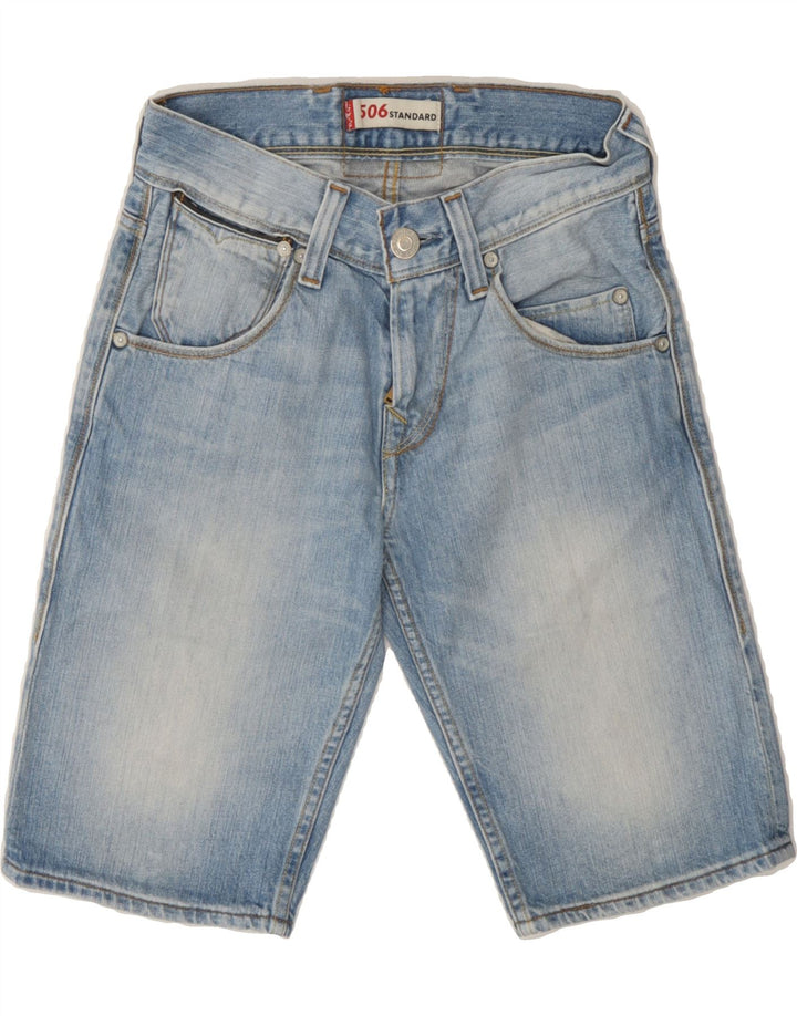 LEVI'S Womens 506 Standard Fit Denim Shorts W26 Small Blue Cotton Vintage Levi's and Second-Hand Levi's from Messina Hembry 