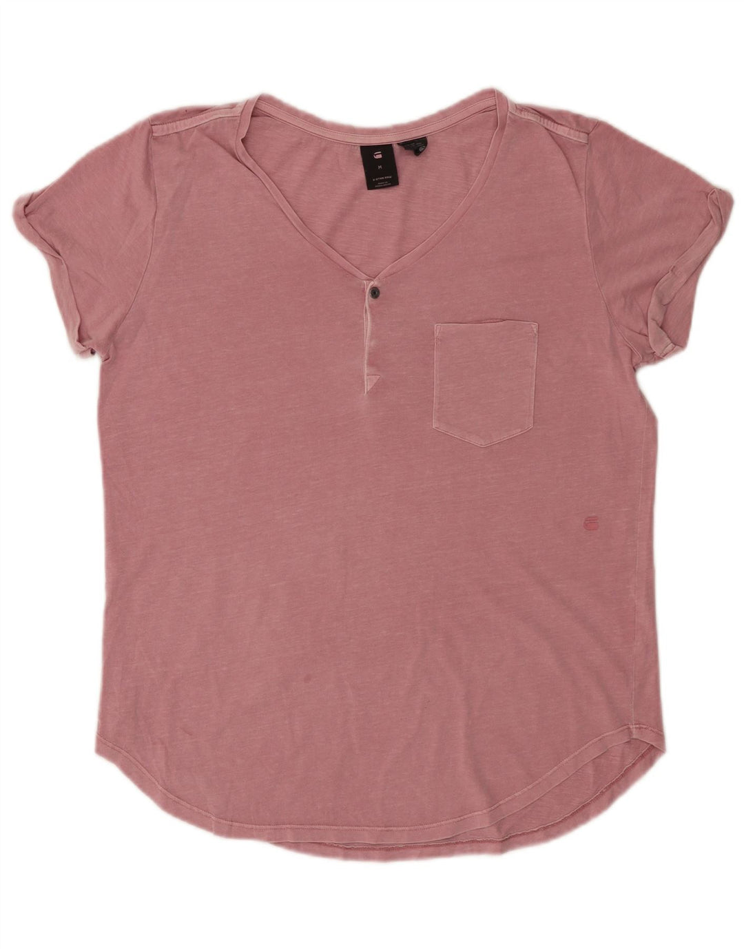 G-STAR Womens T-Shirt Top UK 14 Medium Pink