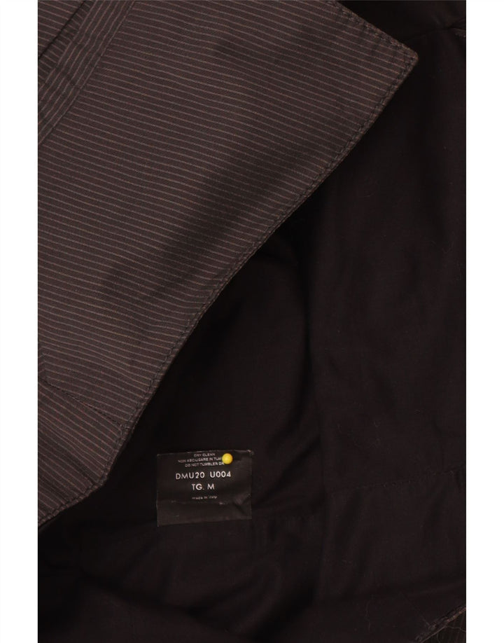 David Mayer Womens Waistcoat UK 14 Medium Black Pinstripe Cotton
