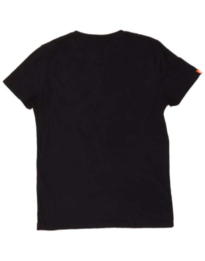 Superdry Mens T-Shirt Top Medium Navy Blue Cotton