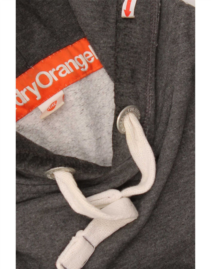 Superdry Mens Hoodie Jumper 2XL Grey Cotton