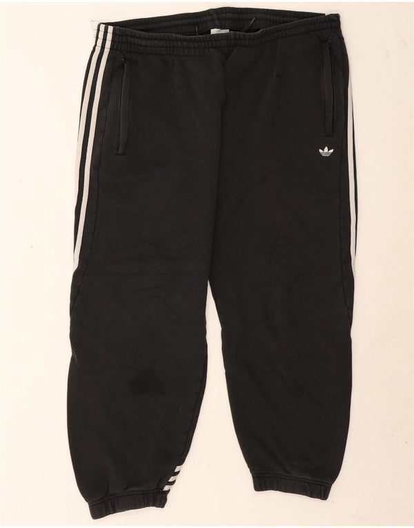 Adidas Mens Tracksuit Trousers Joggers XL Black Cotton