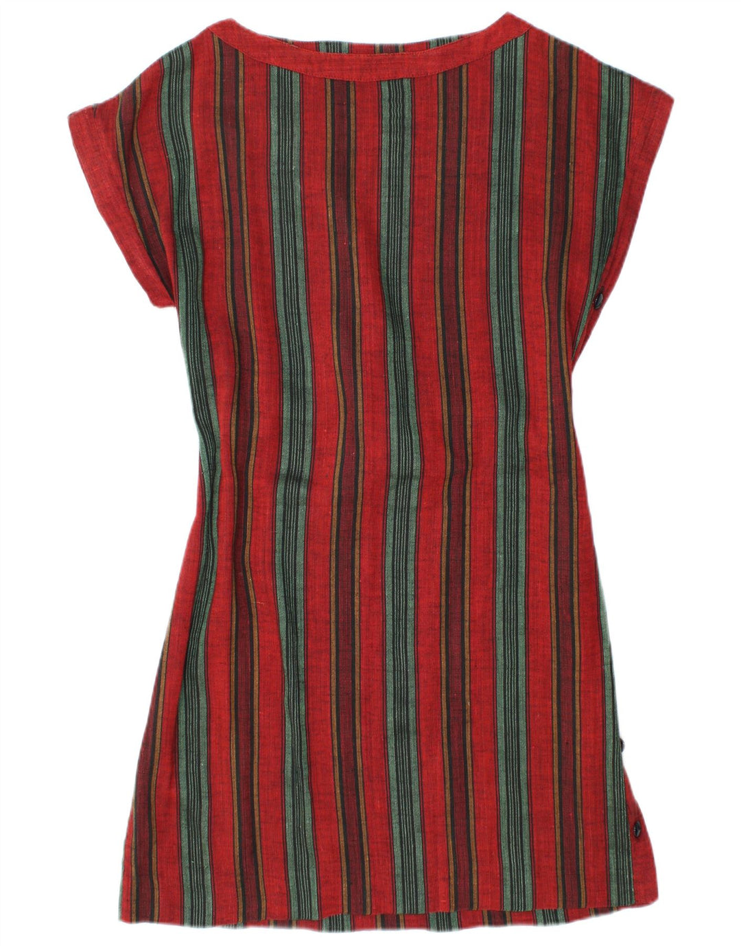 Vintage Womens Tunic Dress IT 48 XL Red Striped