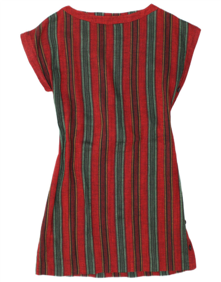 Vintage Womens Tunic Dress IT 48 XL Red Striped