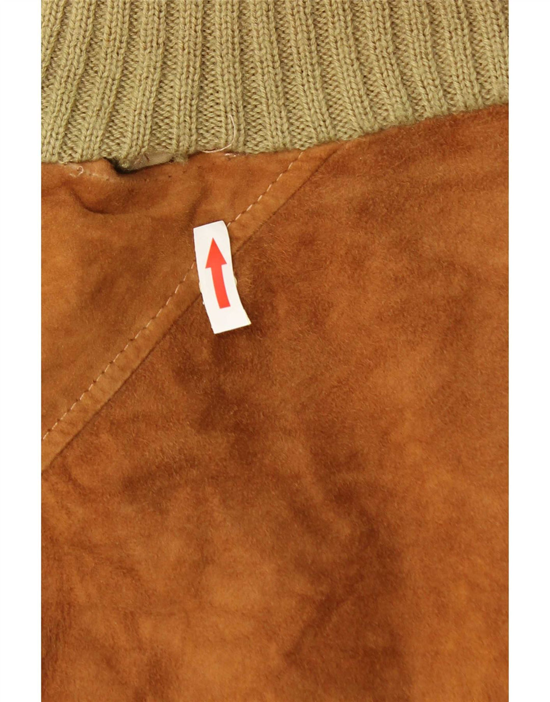 Essebi Mens Suede Bomber Jacket IT 52 XL Beige Leather