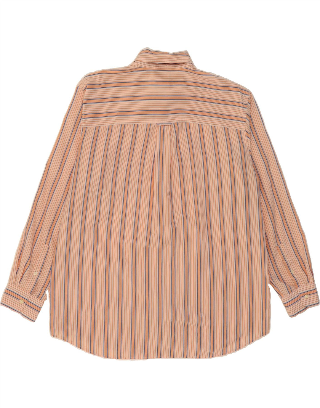 CHAPS Mens Shirt 2XL Orange Striped Cotton Vintage Chaps and Second-Hand Chaps from Messina Hembry 