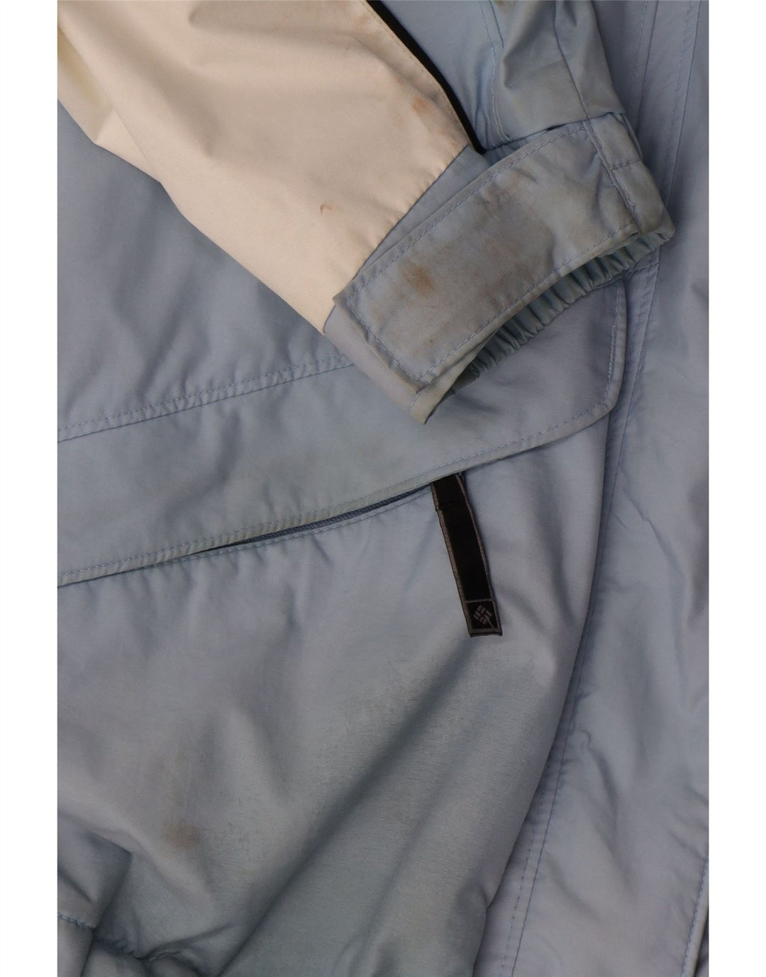 Columbia Womens Interchange Hooded Rain Jacket UK 16 Large Blue Colourblock