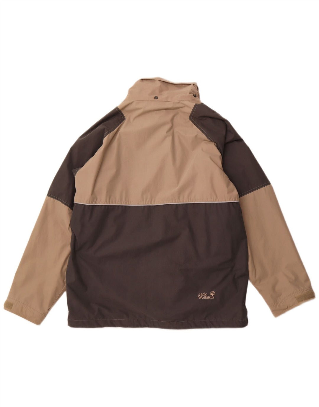Jack Wolfskin Mens Rain Jacket UK 42 XL Beige Colourblock Polyester