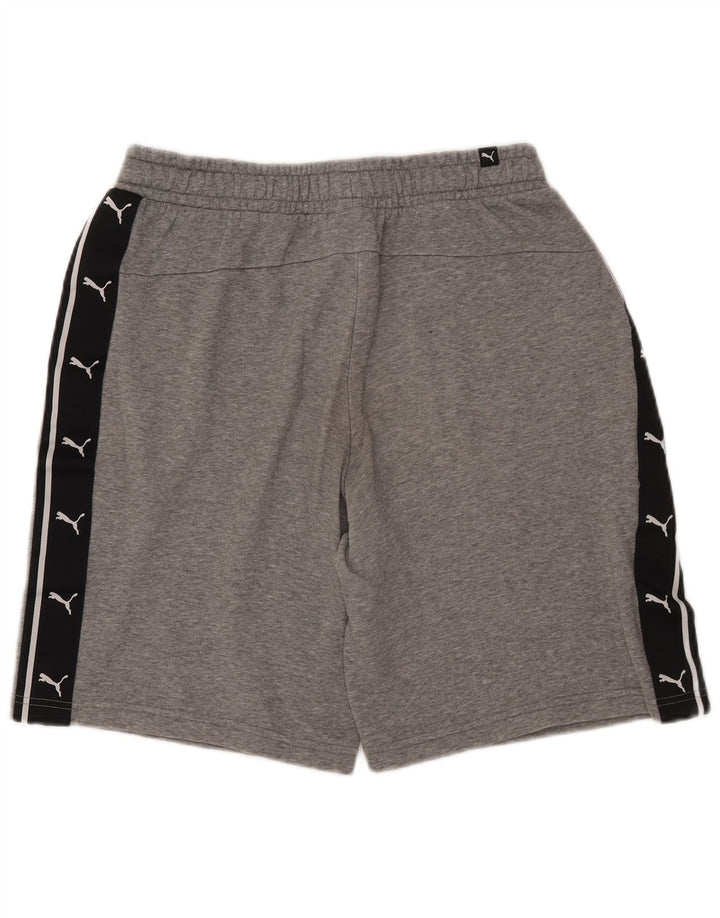 PUMA Mens Graphic Sport Shorts Medium Grey Colourblock