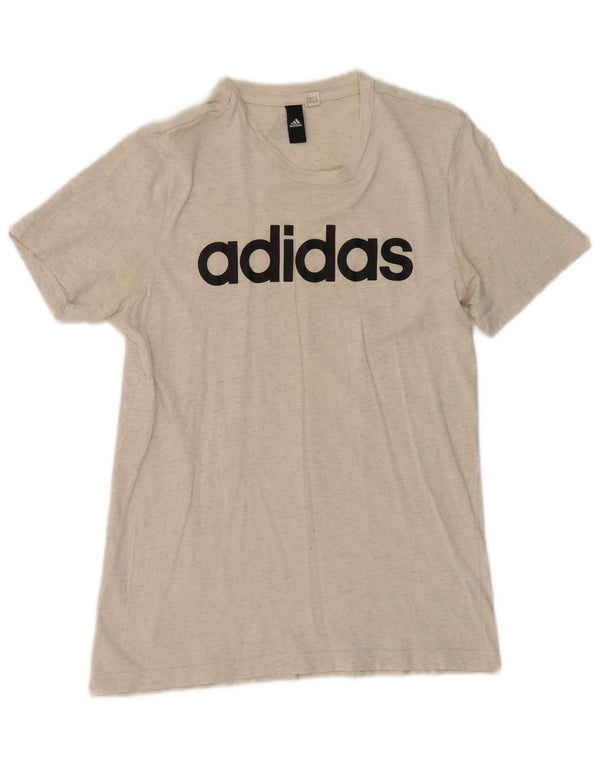 Adidas Womens Graphic T-Shirt Top UK 12 Medium Grey
