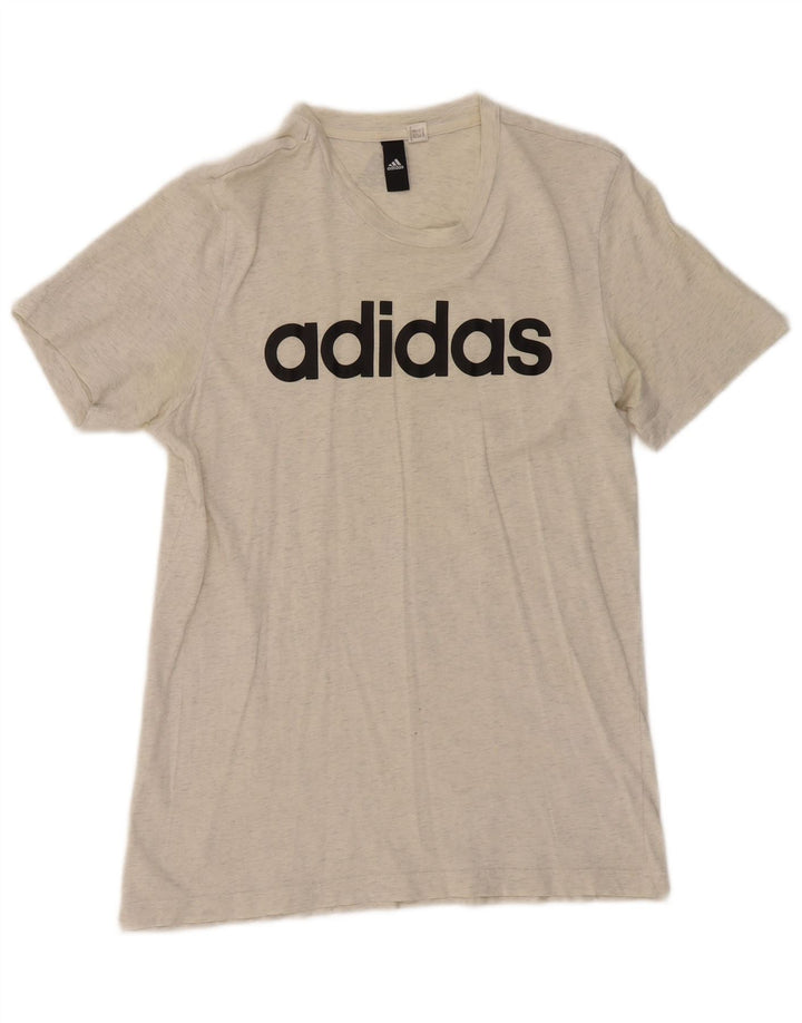 Adidas Womens Graphic T-Shirt Top UK 12 Medium Grey
