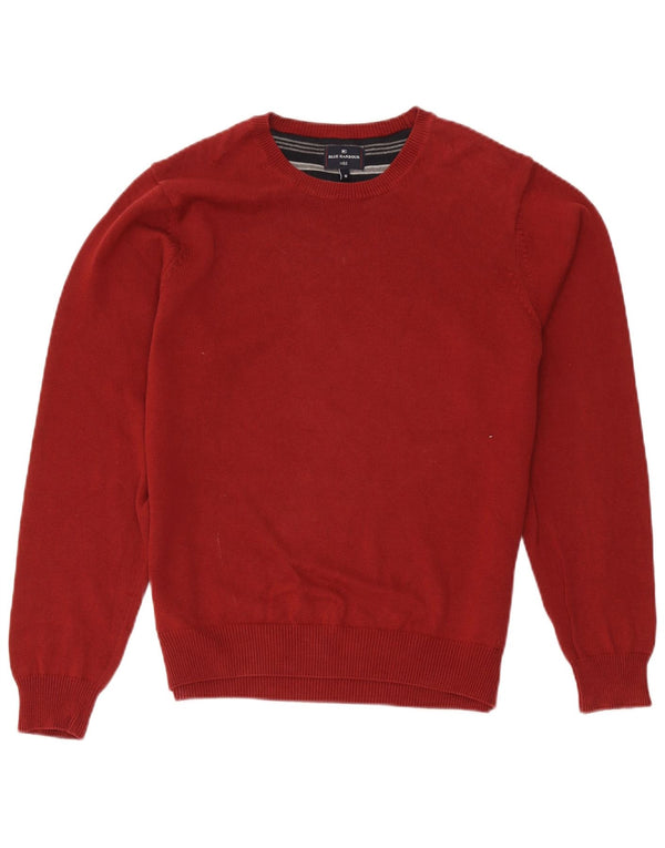 Marks & Spencer Mens Blue Harbour Crew Neck Jumper Sweater Medium Red