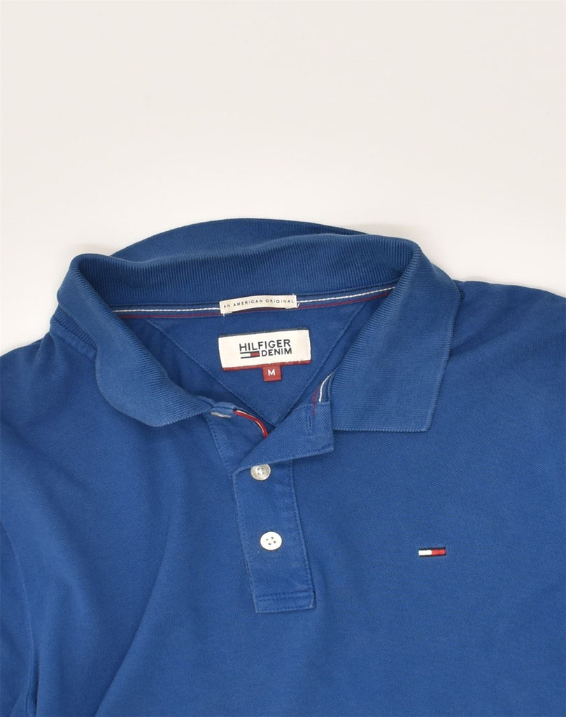 TOMMY HILFIGER Mens Polo Shirt Medium Blue Cotton | Vintage Tommy Hilfiger | Thrift | Second-Hand Tommy Hilfiger | Used Clothing | Messina Hembry 