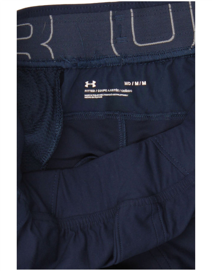 Under Armour Mens Tracksuit Trousers Joggers Medium Navy Blue Elastane