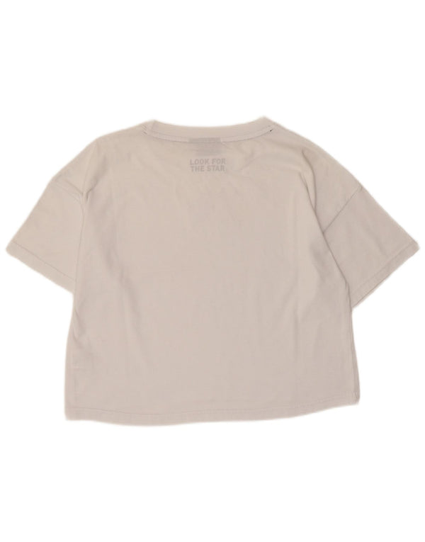 Starter Womens Graphic T-Shirt Top UK 14 Medium White Cotton
