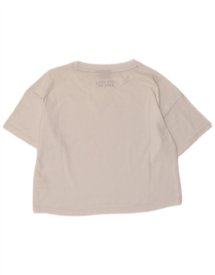 Starter Womens Graphic T-Shirt Top UK 14 Medium White Cotton
