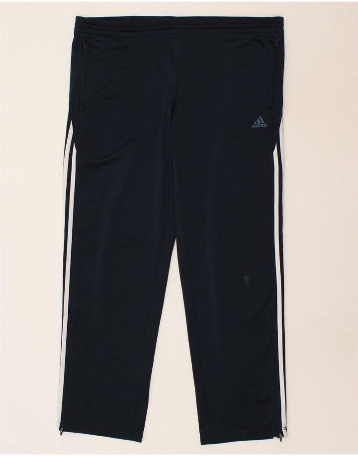 ADIDAS Mens Tracksuit Trousers UK 42/44 Large Navy Blue Polyester Vintage Adidas and Second-Hand Adidas from Messina Hembry 