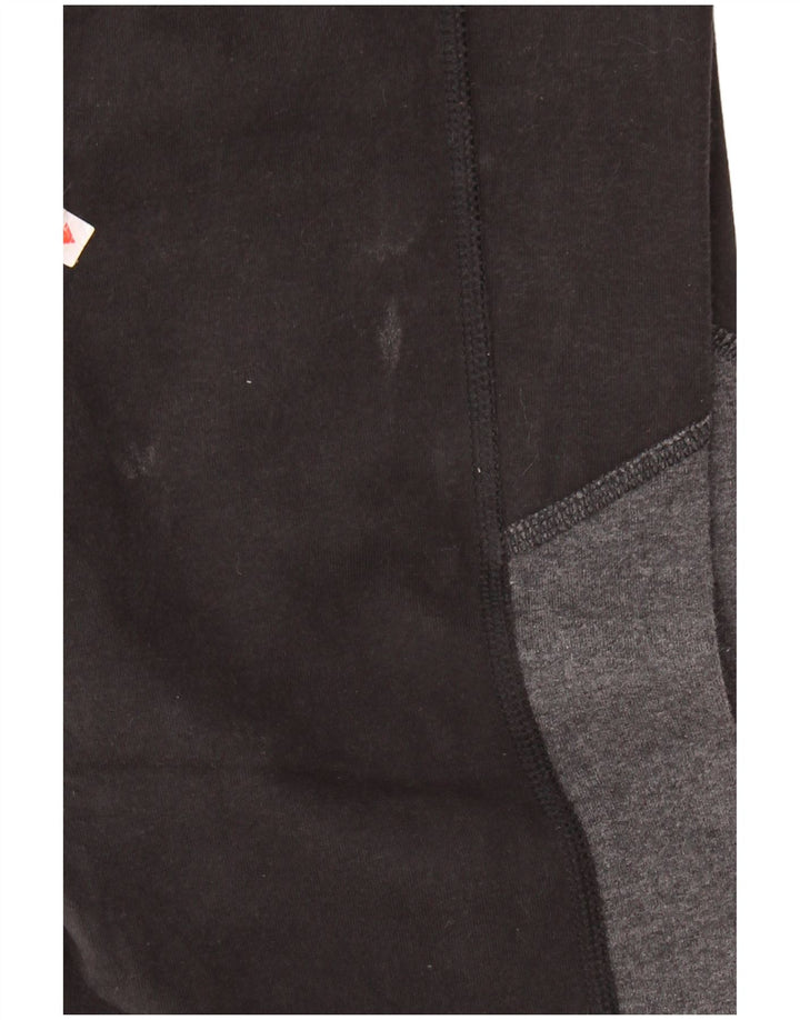 REEBOK Womens Leggings UK 10 Small Black Colourblock Cotton